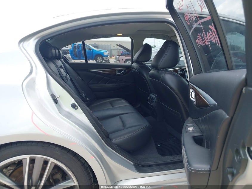 2014 Infiniti Q50 VIN JN1BV7AP6EM688278 IAAI salvage auction — REAR END, Salvage (Texas), sold $25 on 2026-07-30 (photo 8)