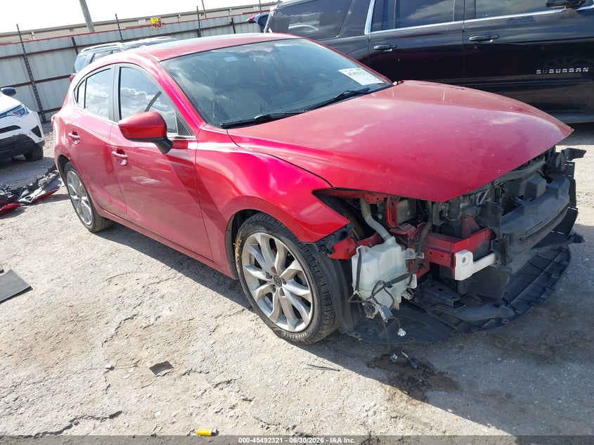 2014 Mazda 3 VIN JM1BM1M3XE1101930 IAAI salvage auction — FRONT END, Salvage (Texas), sold $1,250 on 2026-07-22 (photo 1)