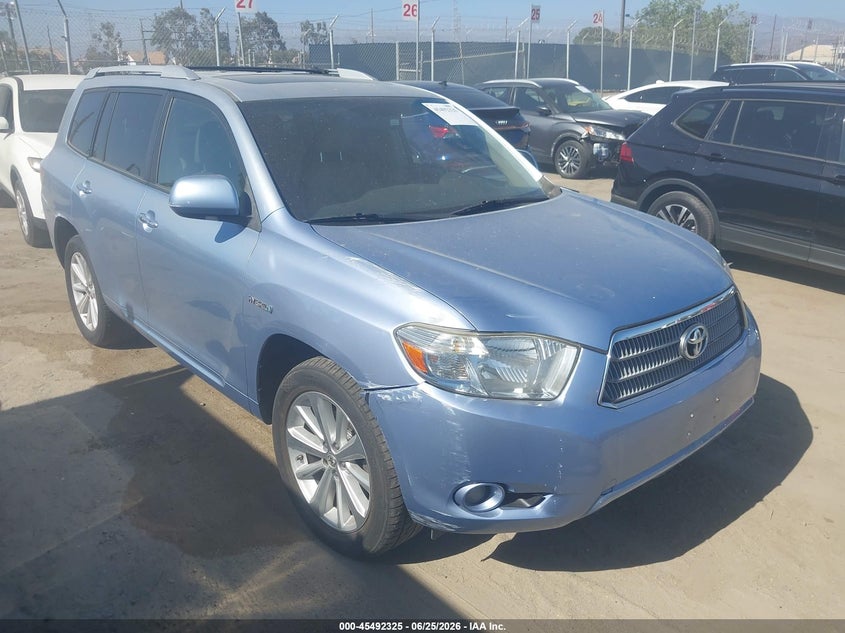 2008 Toyota Highlander hybrid VIN JTEEW44A782019221 IAAI salvage auction — NORMAL WEAR, Clear - Dealer Only (California), sold $1,400 on 2026-07-15 (photo 1)
