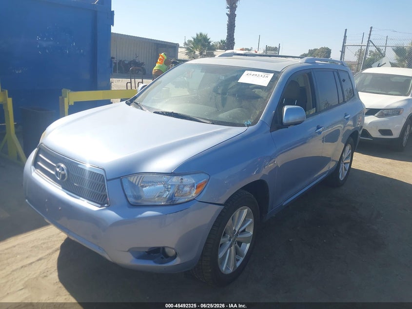 2008 Toyota Highlander hybrid VIN JTEEW44A782019221 IAAI salvage auction — NORMAL WEAR, Clear - Dealer Only (California), sold $1,400 on 2026-07-15 (photo 2)