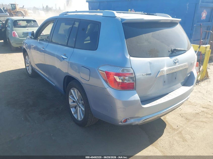 2008 Toyota Highlander hybrid VIN JTEEW44A782019221 IAAI salvage auction — NORMAL WEAR, Clear - Dealer Only (California), sold $1,400 on 2026-07-15 (photo 3)