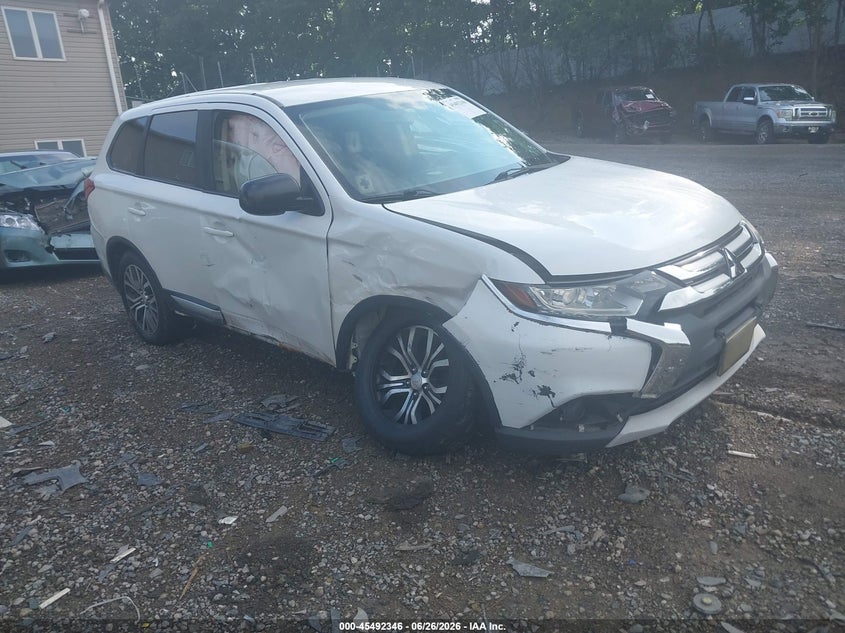 2016 Mitsubishi Outlander VIN JA4AZ3A31GZ063855 IAAI salvage auction — RIGHT FRONT, Salvage (Pennsylvania), sold $1,225 on 2026-07-28 (photo 1)