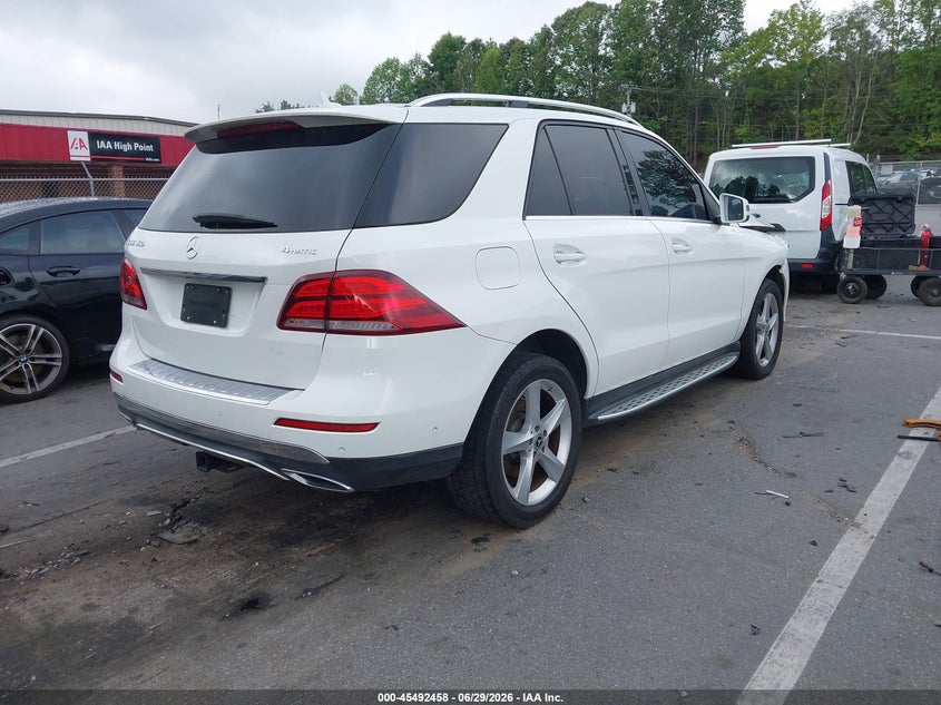 2018 Mercedes-benz Gle VIN 4JGDA5HB2JB009186 IAAI salvage auction — FRONT END, Salvage (North Carolina), sold $8,000 on 2026-07-30 (photo 4)