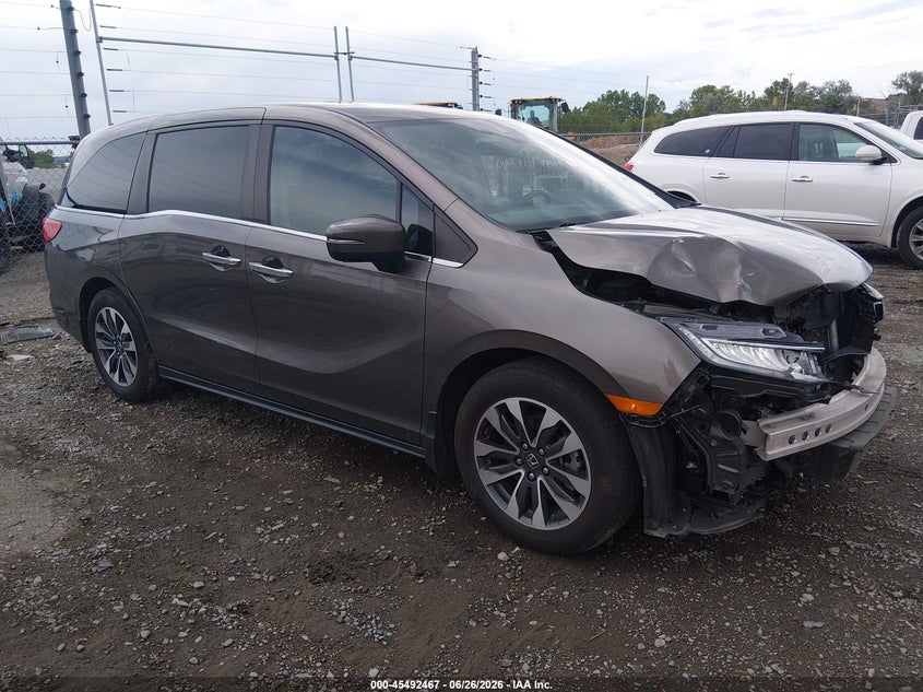 2021 Honda Odyssey VIN 5FNRL6H71MB018646 IAAI salvage auction — FRONT END, Salvage (Montana), sold $8,550 on 2026-07-22 (photo 1)