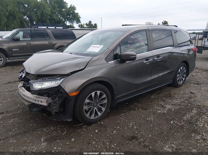 2021 Honda Odyssey VIN 5FNRL6H71MB018646 IAAI salvage auction — FRONT END, Salvage (Montana), sold $8,550 on 2026-07-22 (photo 2)
