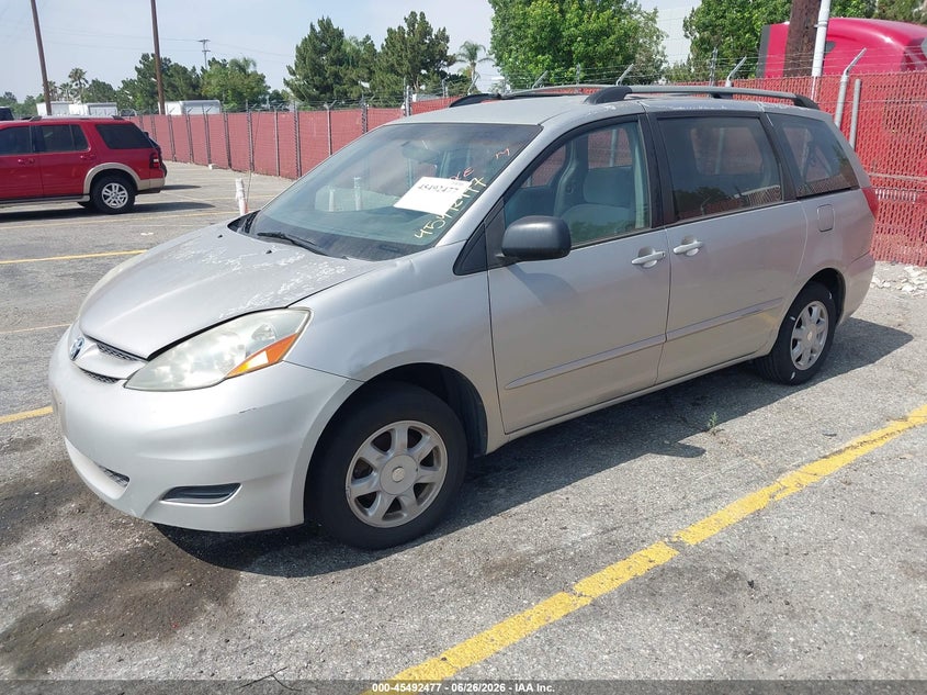 2006 Toyota Sienna VIN 5TDZA23C86S453813 IAAI salvage auction — NORMAL WEAR, Clear - Dealer Only (California), sold $725 on 2026-07-14 (photo 2)