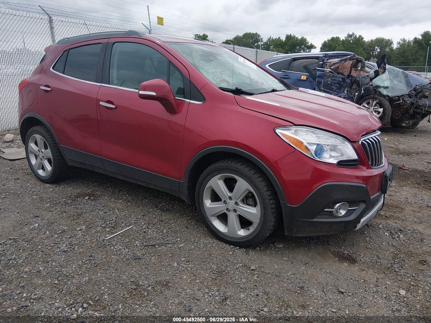 2015 Buick Encore VIN KL4CJBSB2FB085659 IAAI salvage auction — LEFT FRONT, Salvage (Montana), sold $1,200 on 2026-08-26 (photo 1)