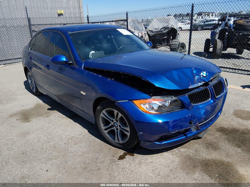 2008 BMW 3 series VIN WBAVC53528FZ84727 IAAI salvage auction — FRONT END, Salvage (California), sold $1,250 on 2026-07-13 (photo 1)