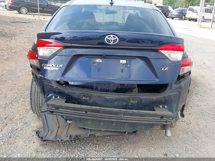 2020 Toyota Corolla VIN 5YFEPRAE9LP107753 IAAI salvage auction — REAR END, Salvage (North Carolina), sold $3,250 on 2026-07-27 (photo 6)
