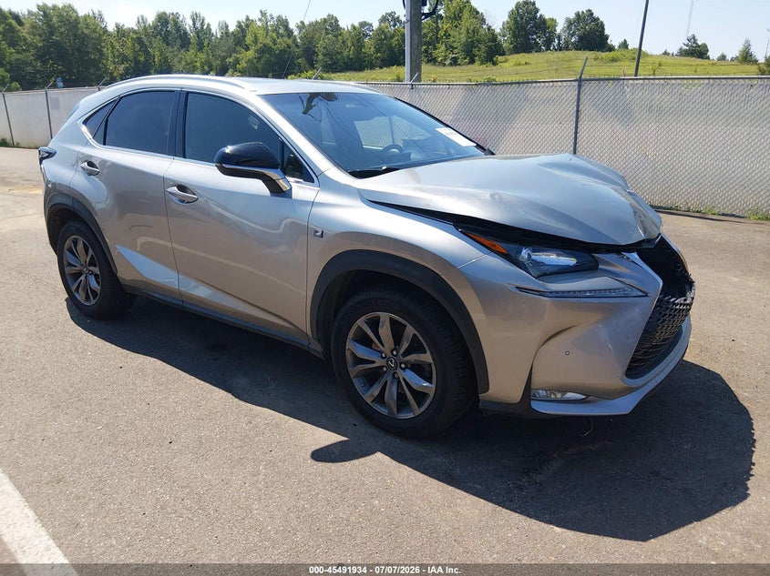 2016 Lexus Nx VIN JTJYARBZ4G2035121 IAAI salvage auction — FRONT END, Salvage (Mississippi), sold $4,550 on 2026-07-29 (photo 1)