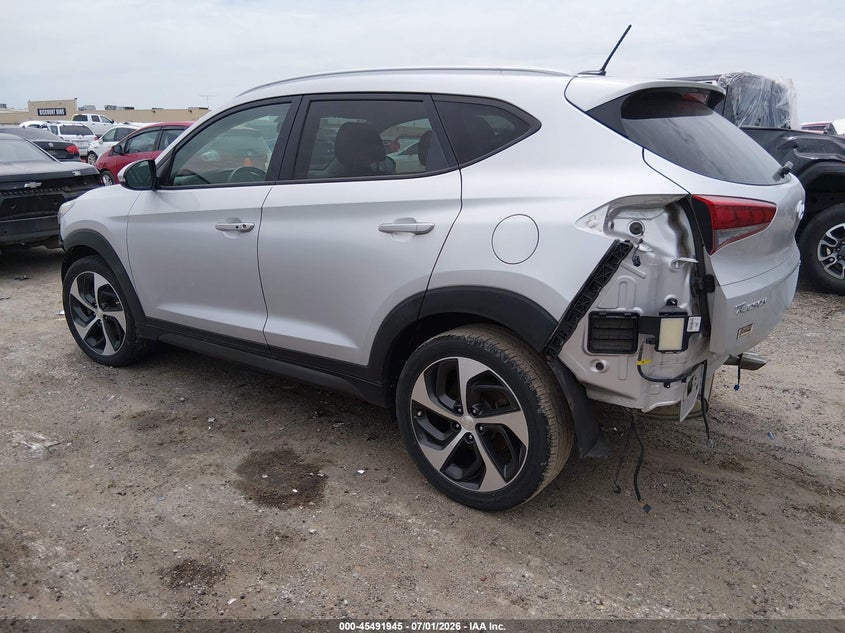 2016 Hyundai Tucson VIN KM8J33A21GU034976 IAAI salvage auction — FRONT & REAR, Salvage (Kansas), sold $2,350 on 2026-07-24 (photo 3)