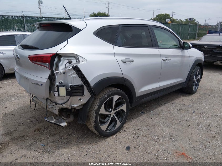 2016 Hyundai Tucson VIN KM8J33A21GU034976 IAAI salvage auction — FRONT & REAR, Salvage (Kansas), sold $2,350 on 2026-07-24 (photo 4)