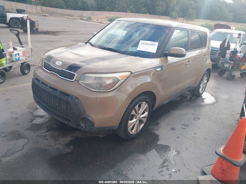 2014 Kia Soul VIN KNDJN2A21E7007779 IAAI salvage auction — NORMAL WEAR, Rebuilt/Restored (Utah), sold $325 on 2026-07-09 (photo 2)