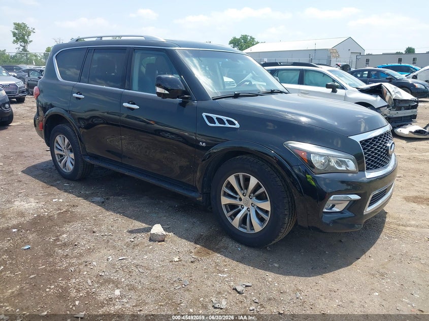 2017 Infiniti Qx80 VIN JN8AZ2NE2H9153095 IAAI salvage auction — LEFT FRONT, Salvage (Ohio), sold $25 on 2026-07-30 (photo 1)