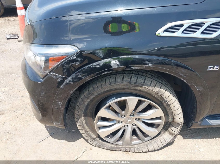 2017 Infiniti Qx80 VIN JN8AZ2NE2H9153095 IAAI salvage auction — LEFT FRONT, Salvage (Ohio), sold $25 on 2026-07-30 (photo 6)