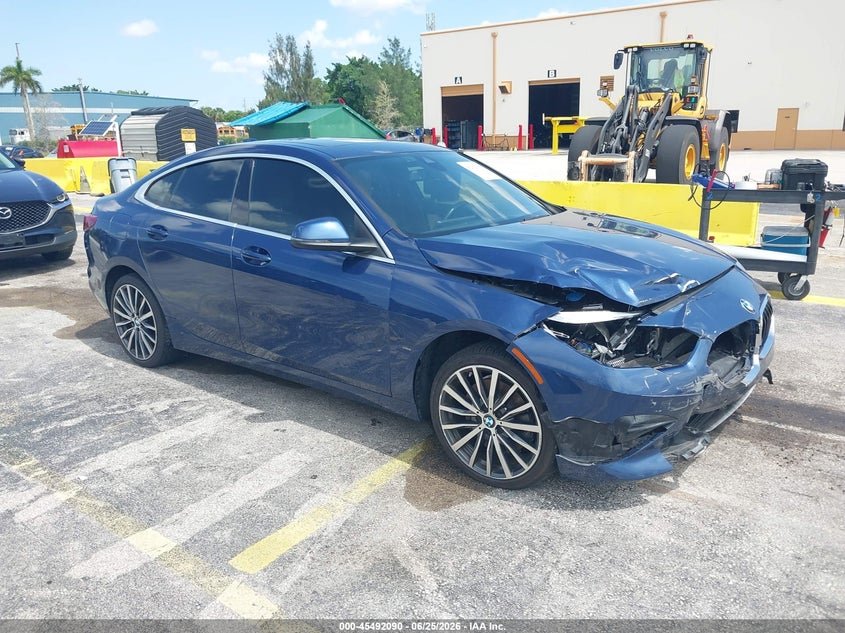 2022 BMW 2er VIN WBA53AK09N7K53684 IAAI salvage auction — FRONT END, Clear (Indiana), sold $6,750 on 2026-07-16 (photo 1)