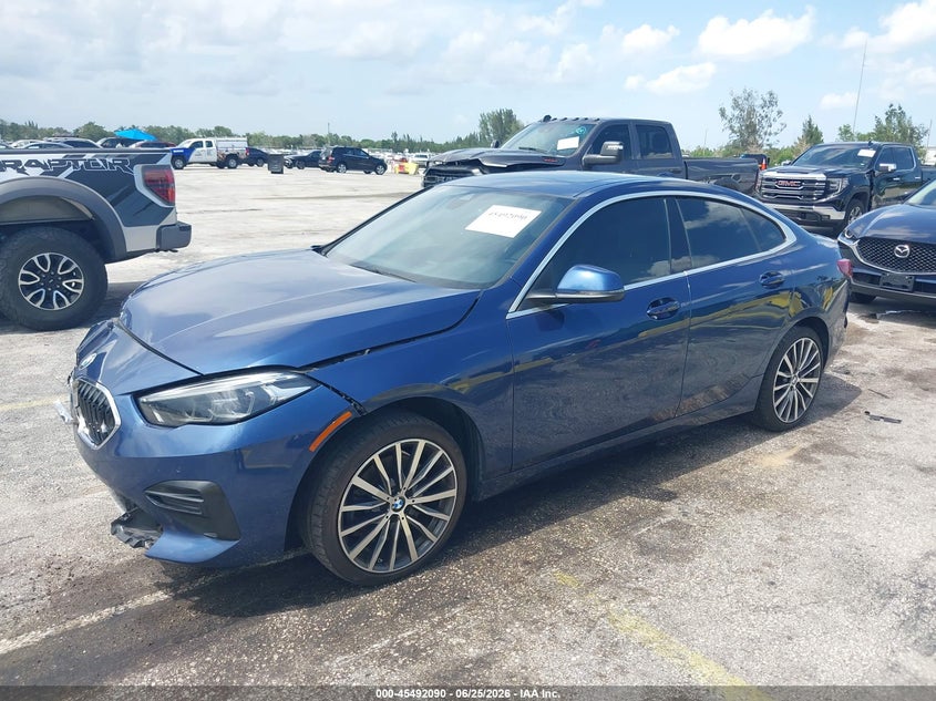 2022 BMW 2er VIN WBA53AK09N7K53684 IAAI salvage auction — FRONT END, Clear (Indiana), sold $6,750 on 2026-07-16 (photo 2)