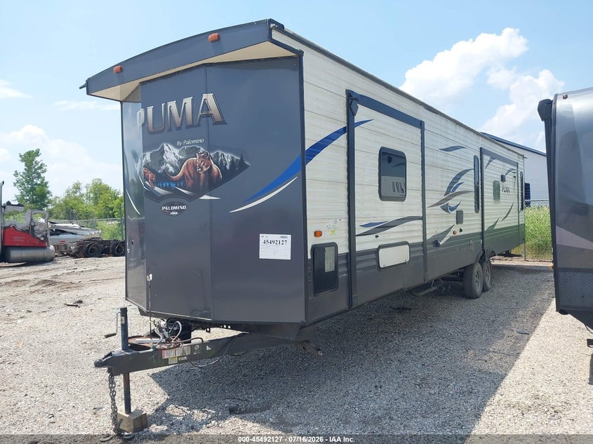 2018 Forest river Puma VIN 4X4TPUP2XJP073838 IAAI salvage auction — STORM DAMAGE, Wait Title, sold $4,300 on 2026-09-09 (photo 2)