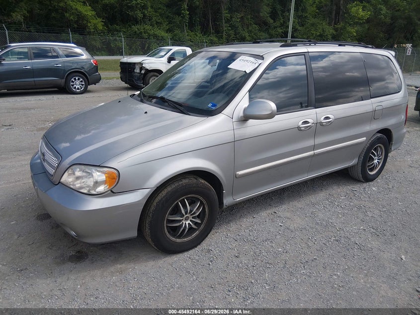 2005 Kia SEDONA VIN KNDUP132856726953 IAAI salvage auction — FRONT END, Clear (Virginia), sold $200 on 2026-07-21 (photo 2)