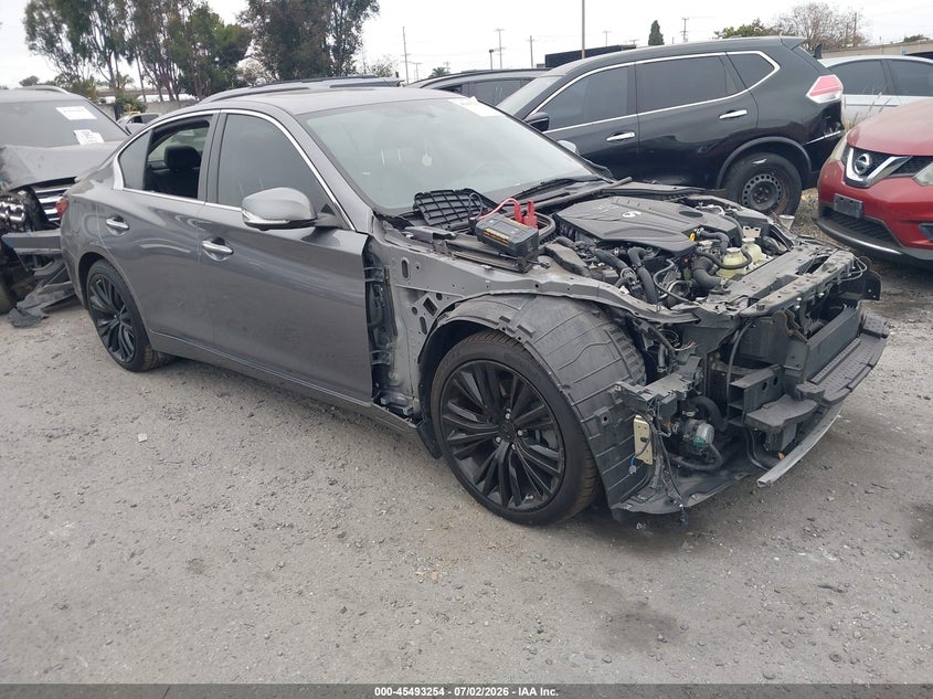 2021 Infiniti Q50 VIN JN1EV7BP8MM707536 IAAI salvage auction — STRIPPED, Salvage Title, sold $3,350 on 2026-07-19 (photo 1)