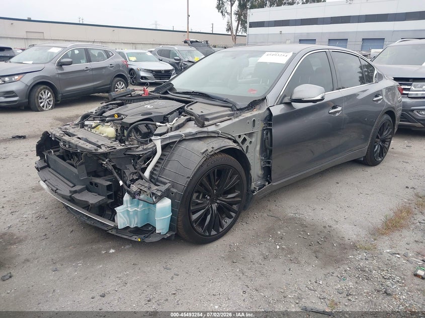 2021 Infiniti Q50 VIN JN1EV7BP8MM707536 IAAI salvage auction — STRIPPED, Salvage Title, sold $3,350 on 2026-07-19 (photo 2)