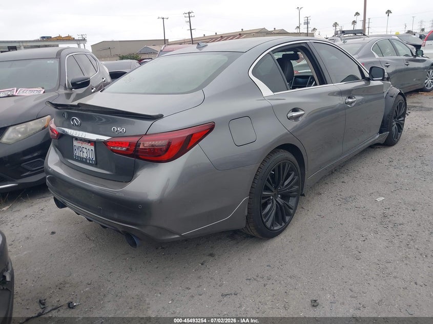 2021 Infiniti Q50 VIN JN1EV7BP8MM707536 IAAI salvage auction — STRIPPED, Salvage Title, sold $3,350 on 2026-07-19 (photo 4)