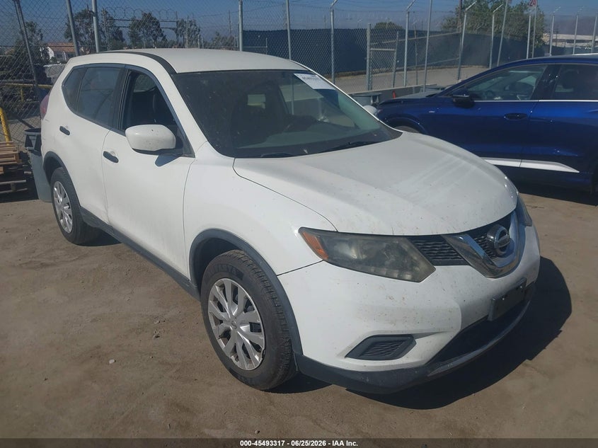 2016 Nissan Rogue VIN JN8AT2MV8GW139348 IAAI salvage auction — FRAME DAMAGE, Clear - Dealer Only (California), sold $600 on 2026-07-08 (photo 1)