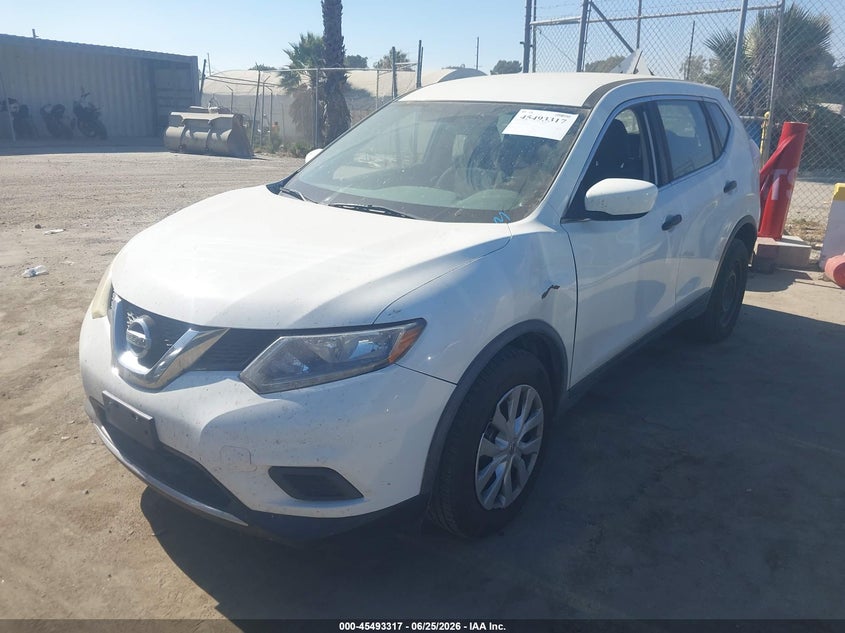 2016 Nissan Rogue VIN JN8AT2MV8GW139348 IAAI salvage auction — FRAME DAMAGE, Clear - Dealer Only (California), sold $600 on 2026-07-08 (photo 2)