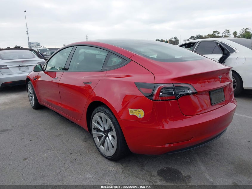 2022 Tesla Model 3 VIN 5YJ3E1EB2NF272315 IAAI salvage auction — FRONT END, Salvage Title, sold $4,850 on 2026-08-27 (photo 3)