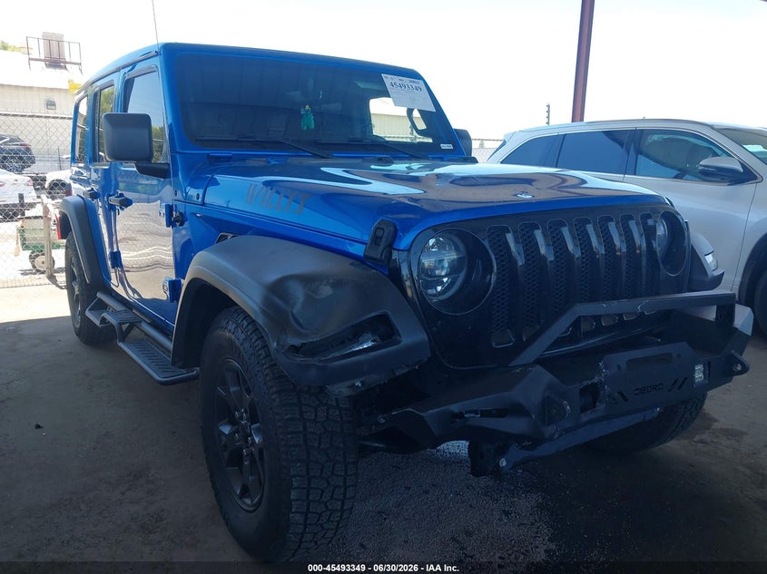2021 Jeep Wrangler / VIN 1C4HJXDG0MW722488 — IAAI salvage auction photo