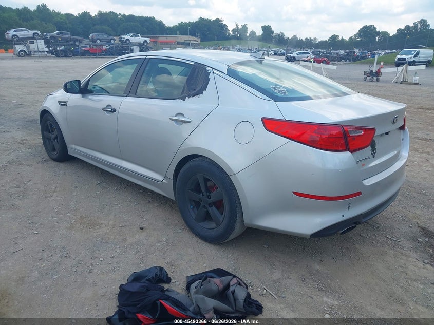 2014 Kia Optima VIN 5XXGM4A78EG350651 IAAI salvage auction — NORMAL WEAR, Clear (Tennessee), sold $425 on 2026-07-29 (photo 3)