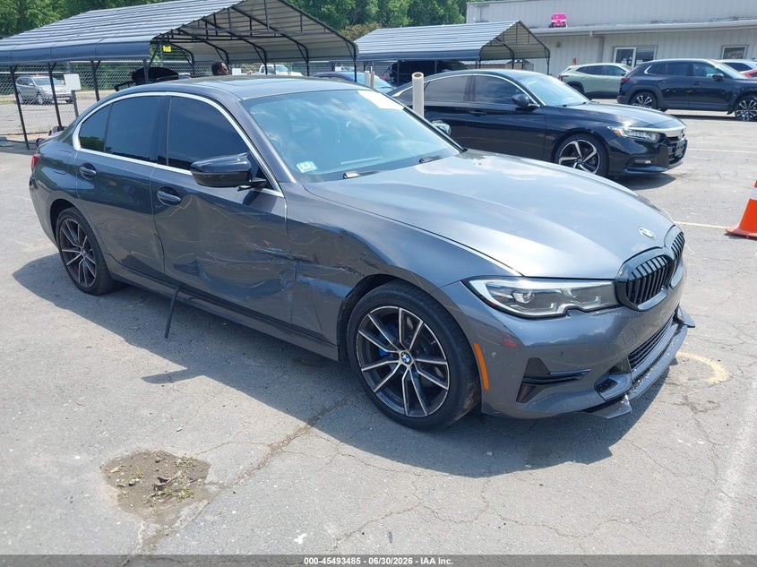 2019 BMW 3er VIN WBA5R7C55KAJ82364 IAAI salvage auction — SIDE, Salvage (Connecticut), sold $8,150 on 2026-07-09 (photo 1)