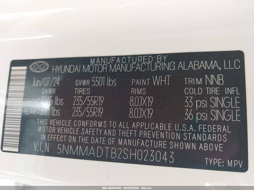 2025 Genesis Gv70 VIN 5NMMADTB2SH023043 IAAI salvage auction — ROLLOVER, Salvage Title, sold $6,100 on 2026-09-05 (photo 9)