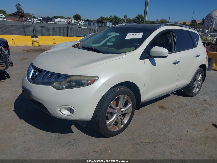 2009 Nissan Murano VIN JN8AZ18W89W142183 IAAI salvage auction — NORMAL WEAR, Clear - Dealer Only (California), sold $300 on 2026-07-09 (photo 2)