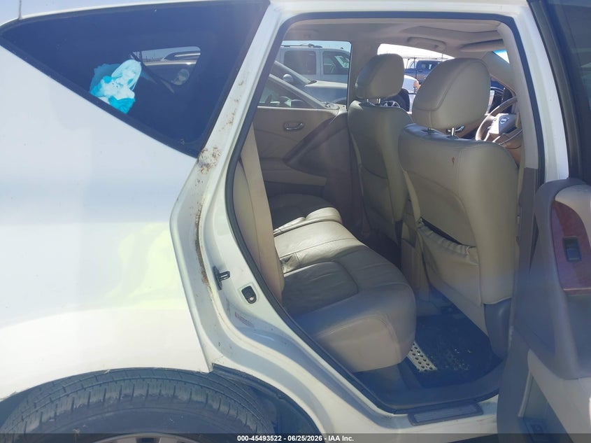 2009 Nissan Murano VIN JN8AZ18W89W142183 IAAI salvage auction — NORMAL WEAR, Clear - Dealer Only (California), sold $300 on 2026-07-09 (photo 8)