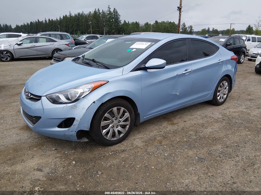 2013 Hyundai Elantra VIN KMHDH4AEXDU542051 IAAI salvage auction — BIO HAZARD, Bill Of Sale (Washington), sold $350 on 2026-07-31 (photo 2)