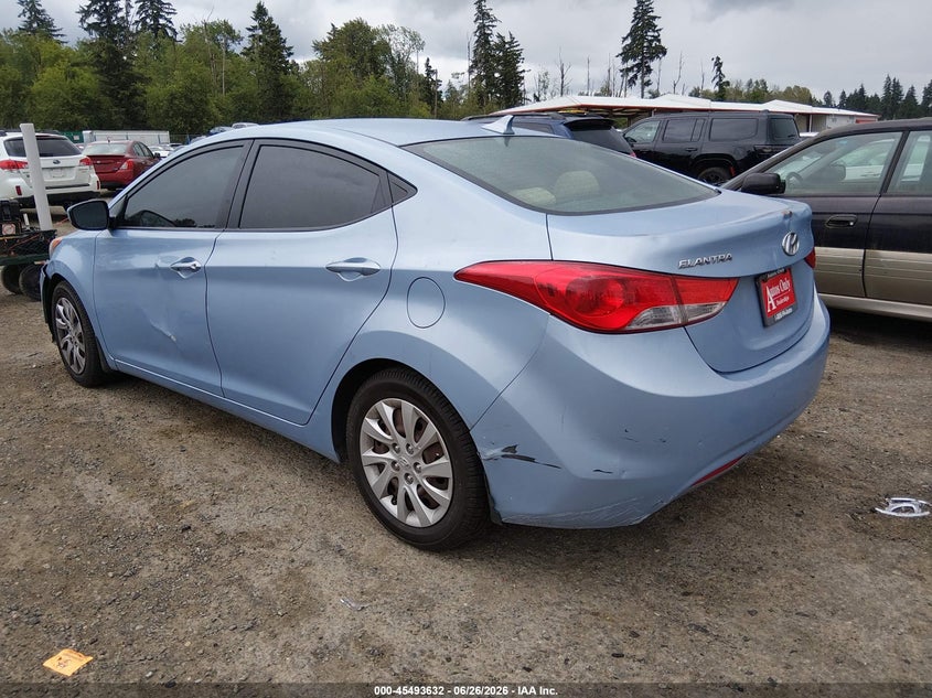 2013 Hyundai Elantra VIN KMHDH4AEXDU542051 IAAI salvage auction — BIO HAZARD, Bill Of Sale (Washington), sold $350 on 2026-07-31 (photo 3)