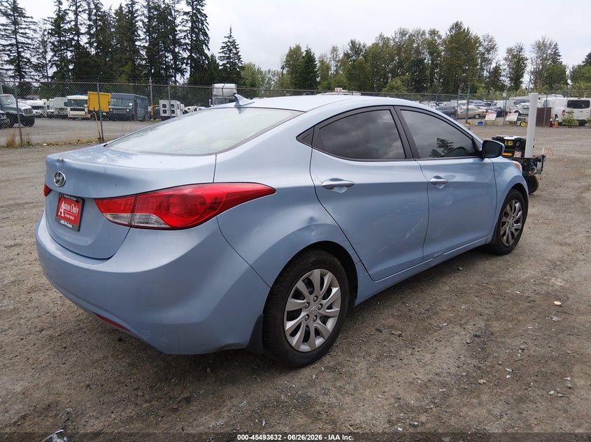2013 Hyundai Elantra VIN KMHDH4AEXDU542051 IAAI salvage auction — BIO HAZARD, Bill Of Sale (Washington), sold $350 on 2026-07-31 (photo 4)