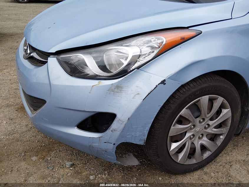 2013 Hyundai Elantra VIN KMHDH4AEXDU542051 IAAI salvage auction — BIO HAZARD, Bill Of Sale (Washington), sold $350 on 2026-07-31 (photo 6)