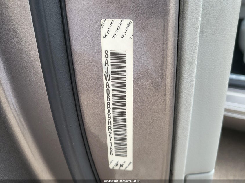 2009 Jaguar Xf VIN SAJWA06BX9HR27166 IAAI salvage auction — NORMAL WEAR, Clear (Arizona), sold $1,000 on 2026-07-07 (photo 9)