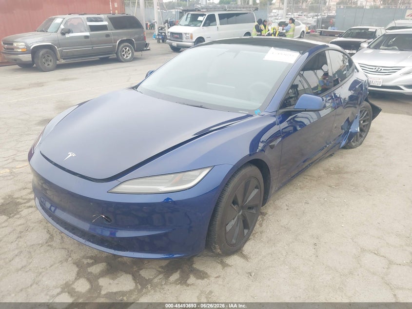 2024 Tesla Model 3 VIN 5YJ3E1EA5RF766536 IAAI salvage auction — SIDE, Salvage (California), sold $4,650 on 2026-07-29 (photo 2)