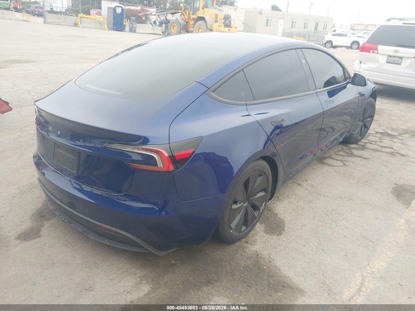 2024 Tesla Model 3 VIN 5YJ3E1EA5RF766536 IAAI salvage auction — SIDE, Salvage (California), sold $4,650 on 2026-07-29 (photo 4)