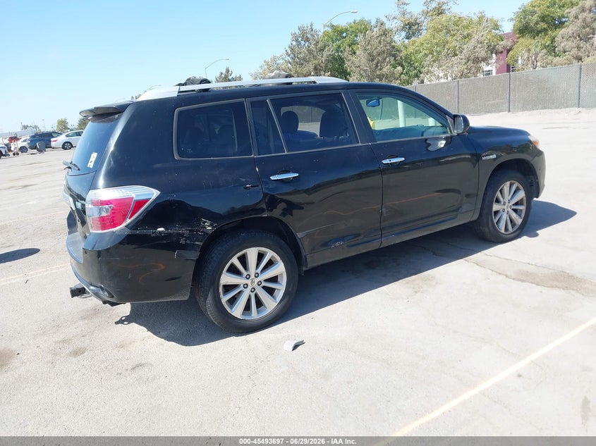 2008 Toyota Highlander hybrid VIN JTEEW44A982007703 IAAI salvage auction — REAR END, Salvage (California), sold $2,700 on 2026-07-20 (photo 4)