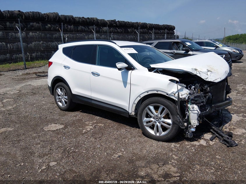 2013 Hyundai Santa fe VIN 5XYZUDLA6DG086180 IAAI salvage auction — FRONT END, Salvage (Pennsylvania), sold $575 on 2026-07-17 (photo 1)