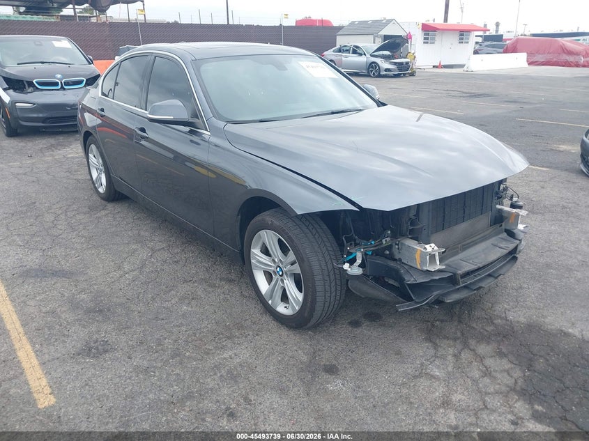 2018 BMW 3er VIN WBA8B9C59JEE82867 IAAI salvage auction — FRONT END, Salvage (California), sold $5,000 on 2026-07-09 (photo 1)