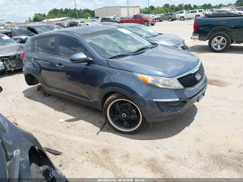 2016 Kia Sportage VIN KNDPB3AC1G7856637 IAAI salvage auction — RIGHT REAR, Salvage (Texas), sold $850 on 2026-07-29 (photo 1)
