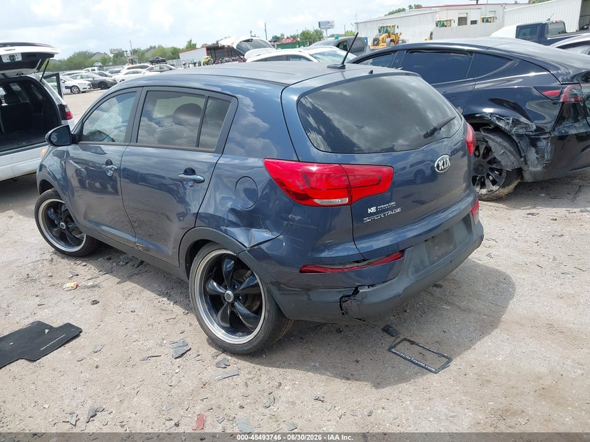 2016 Kia Sportage VIN KNDPB3AC1G7856637 IAAI salvage auction — RIGHT REAR, Salvage (Texas), sold $850 on 2026-07-29 (photo 3)
