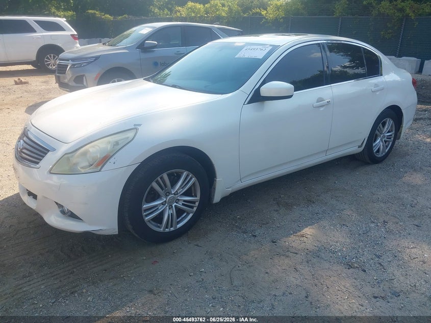 2011 Infiniti G25 VIN JN1DV6AR6BM654020 IAAI salvage auction — NORMAL WEAR, Clear (Maryland), sold $925 on 2026-07-16 (photo 2)