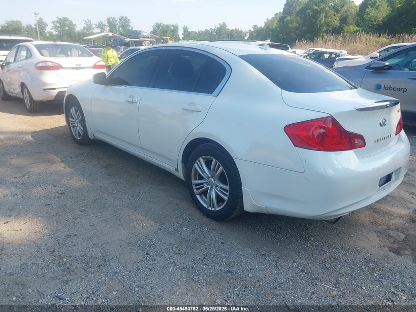 2011 Infiniti G25 VIN JN1DV6AR6BM654020 IAAI salvage auction — NORMAL WEAR, Clear (Maryland), sold $925 on 2026-07-16 (photo 3)