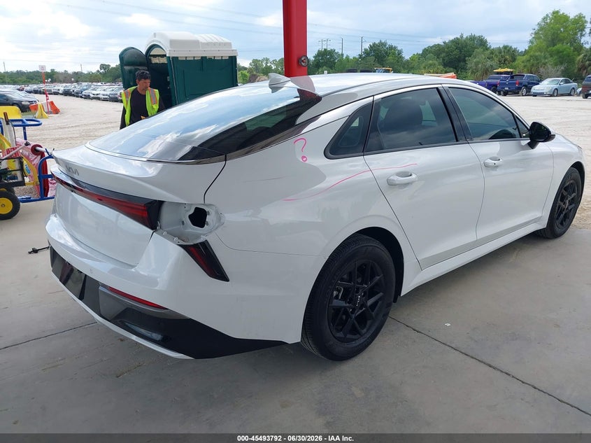 2025 Kia K5 VIN KNAG24J73S5374679 IAAI salvage auction — FRONT & REAR, Salvage Title, sold $8,700 on 2026-07-21 (photo 4)